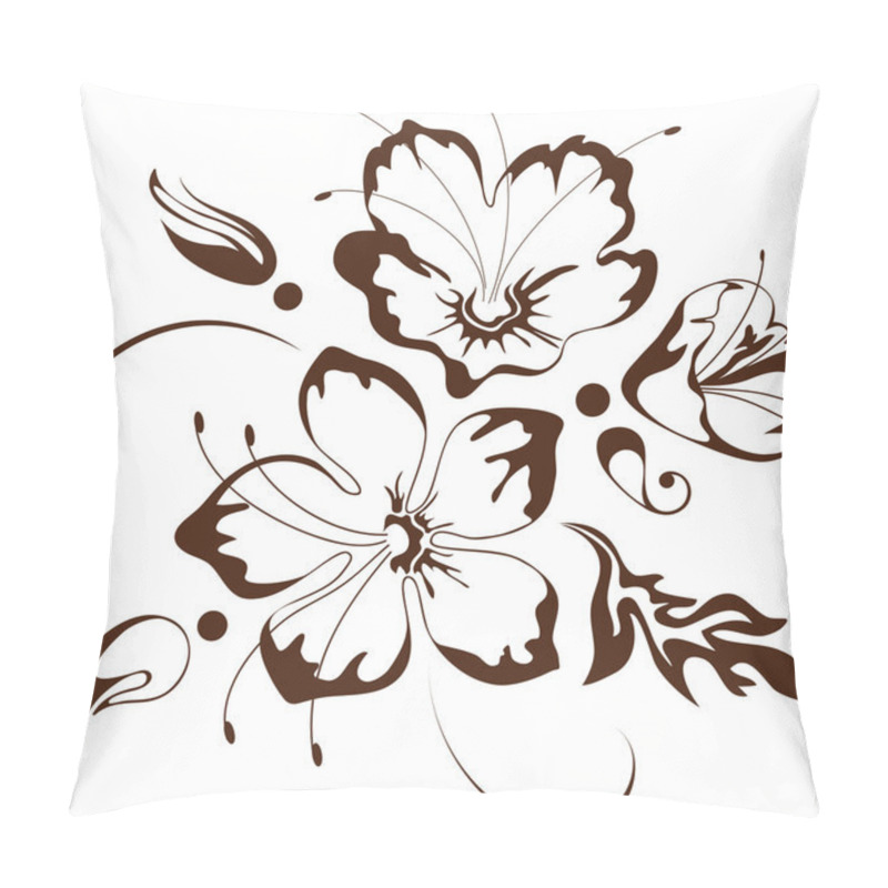 Personality  Floral Design, Vector Illustration Pillow Covers