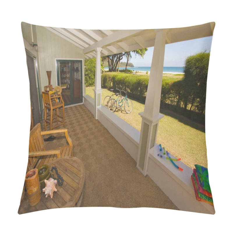 Personality  Oceanfront House Lanai With Beautiful View Pillow Covers