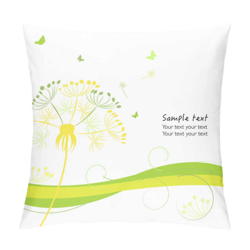 Personality  Abstract Dandelion Greeting Card Vector Background Pillow Covers