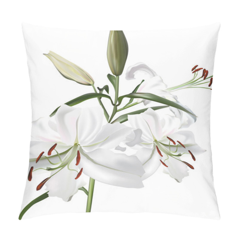 Personality  Light Lilies Flowers Pillow Covers