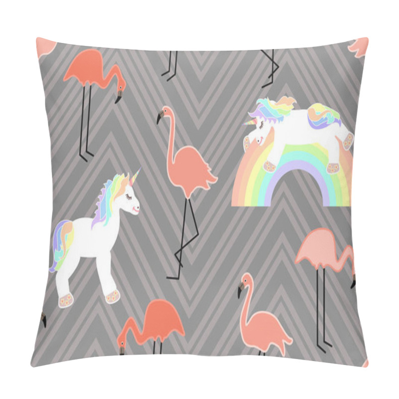 Personality  Unicorns And Flamingos.  Pillow Covers