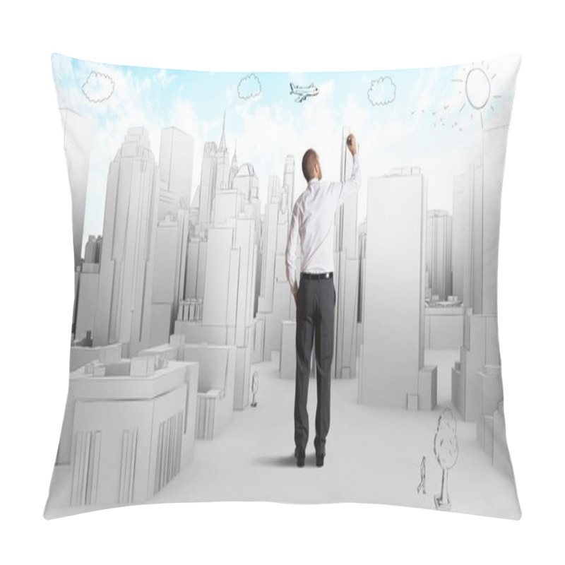 Personality  Sketch Of An Architect Pillow Covers