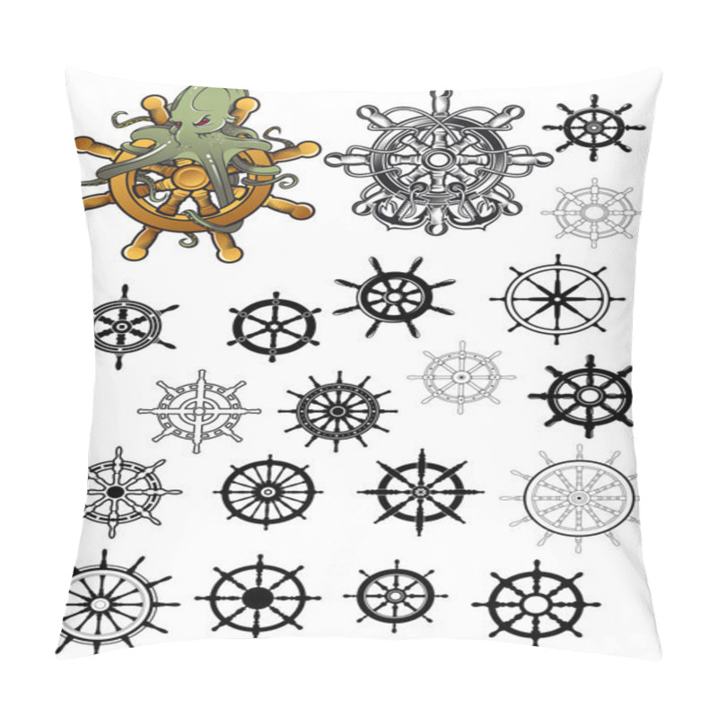 Personality  Heraldic Nautical Isolated Helms Set  Pillow Covers