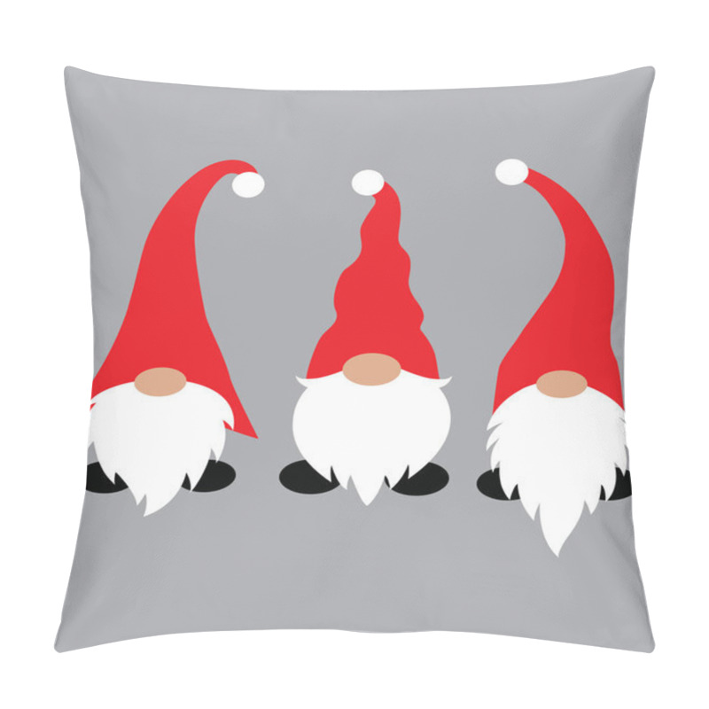 Personality  Gnomes 2 Vector, Santa Vector, Merry Christmas Vector, Holiday Vector Files Pillow Covers