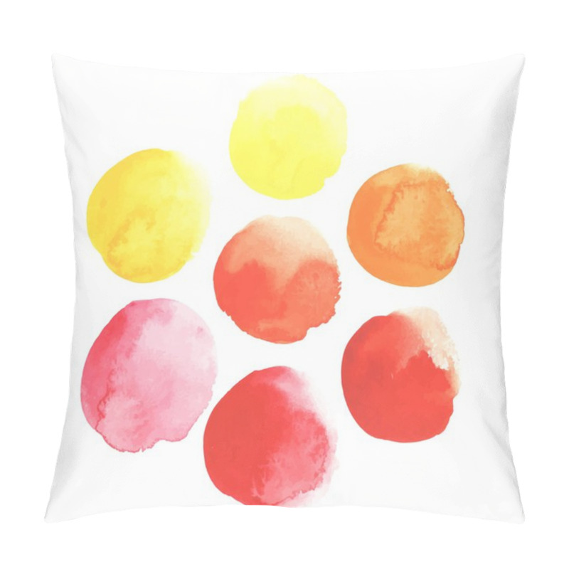 Personality  Spots Of Yellow, Orange, Red Paints. Pillow Covers