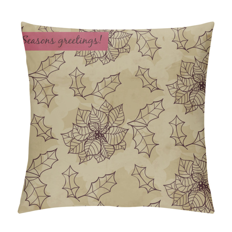 Personality  Poinsettia Pattern Pillow Covers