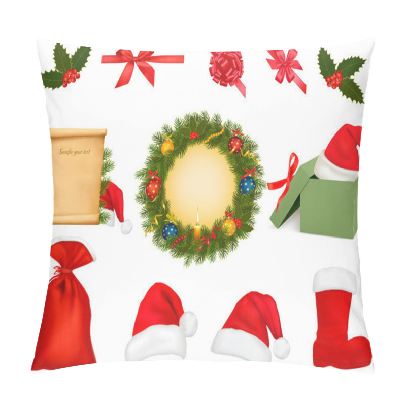 Personality  Set Of Christmas Icons. Vector Illustration. Pillow Covers