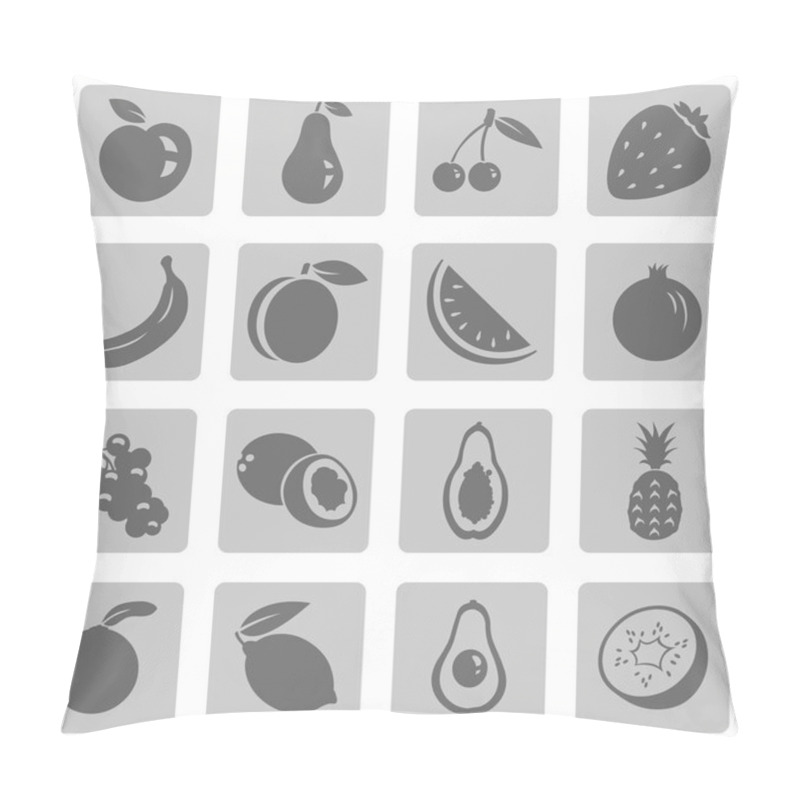 Personality  Set Of Fruit Icons Pillow Covers