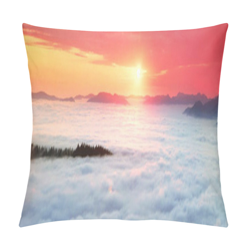 Personality  Sea Fog On A Mountain Valley In The Carpathians Pillow Covers