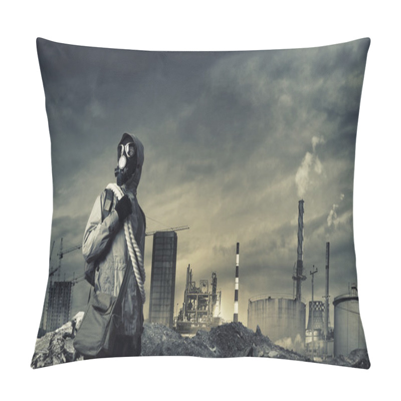 Personality  Man Survivor In Gas Mask Pillow Covers