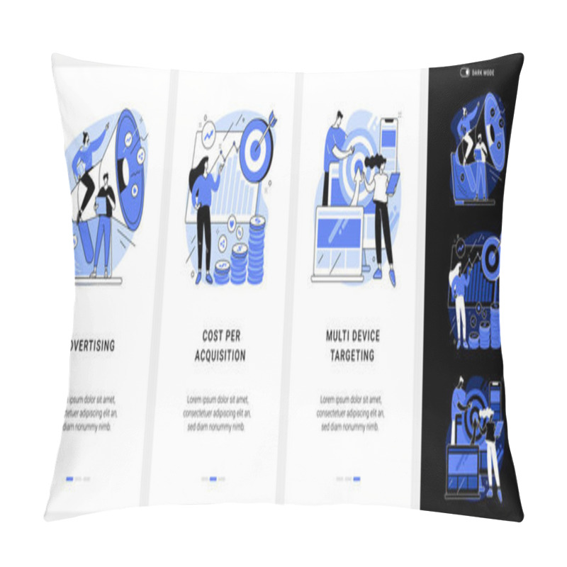 Personality  Online Digital Campaign Mobile App UI Kit. Pillow Covers