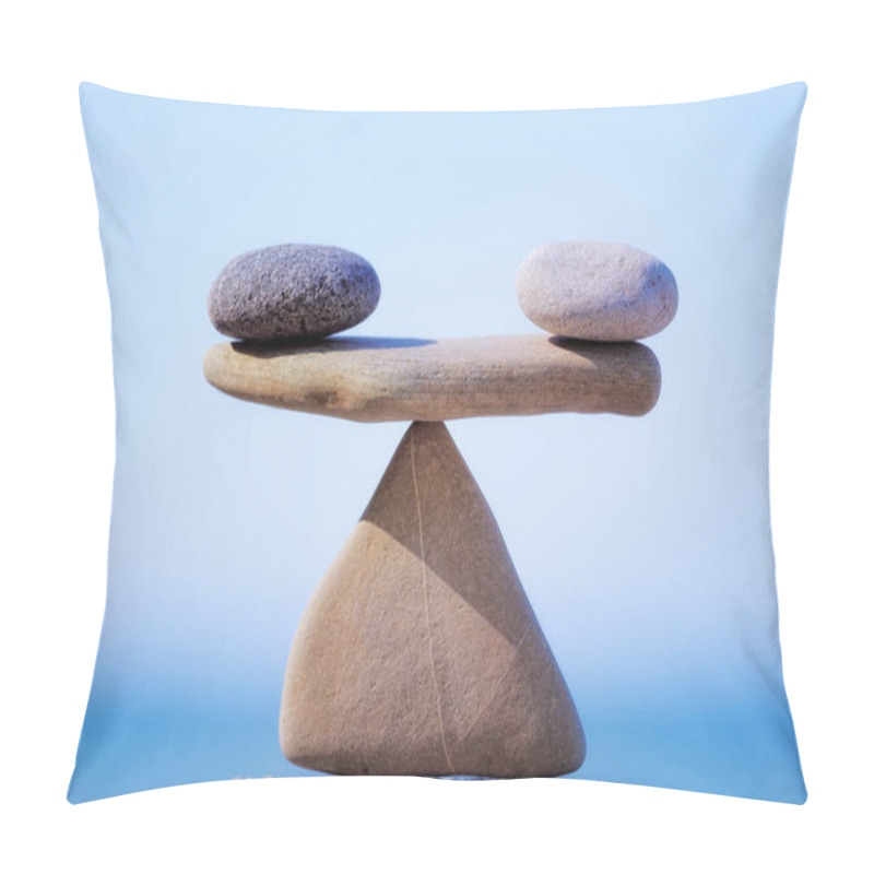 Personality  Symbol Scales Is Made Of Stones Of Various Shapes Pillow Covers