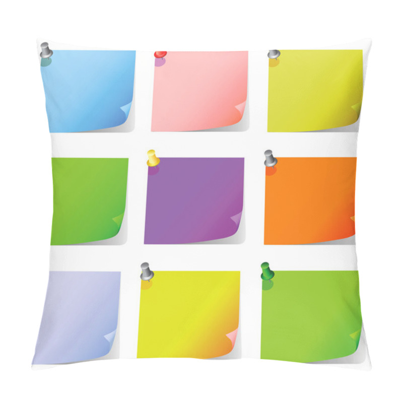 Personality  Post It, Note Paper Vector Pillow Covers