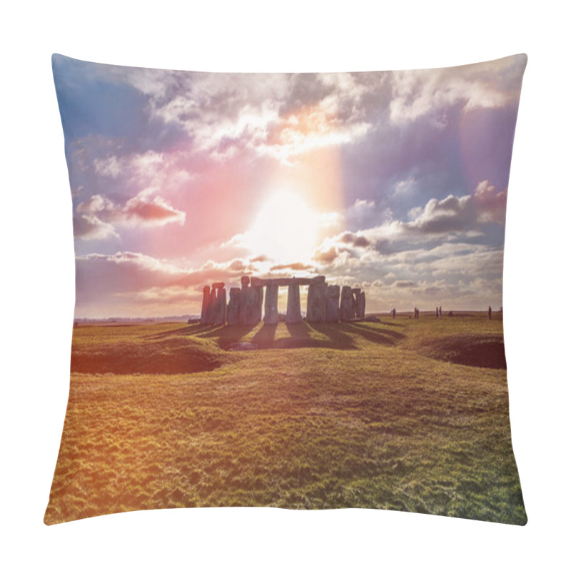 Personality  Stonehenge Against The Sun, Wiltshire, England Pillow Covers