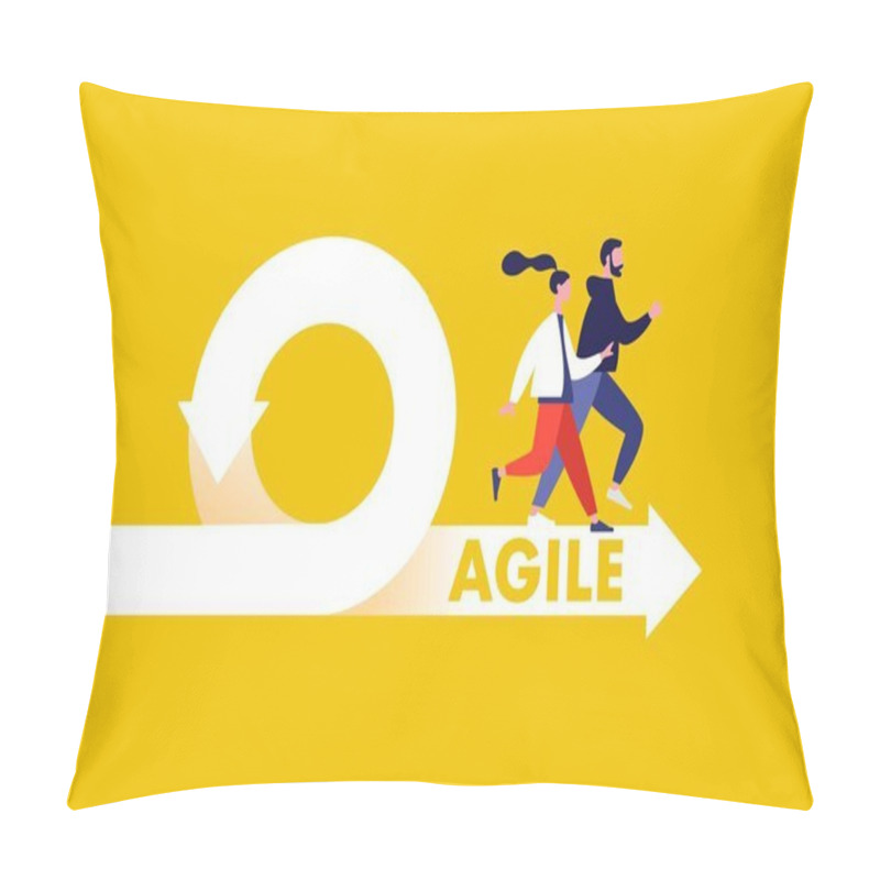 Personality  Agile Development Methodology Icon Vector Illustration. Agile Life Cycle Icon Vector.  Pillow Covers