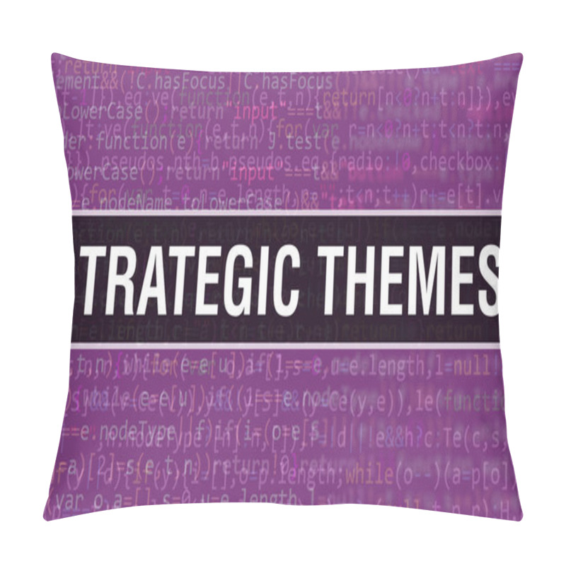 Personality  Strategic Themes Concept With Random Parts Of Program Code. Strategic Themes With Programming Code Abstract Technology Background Of Software Developer And Computer Script. Strategic Theme Pillow Covers