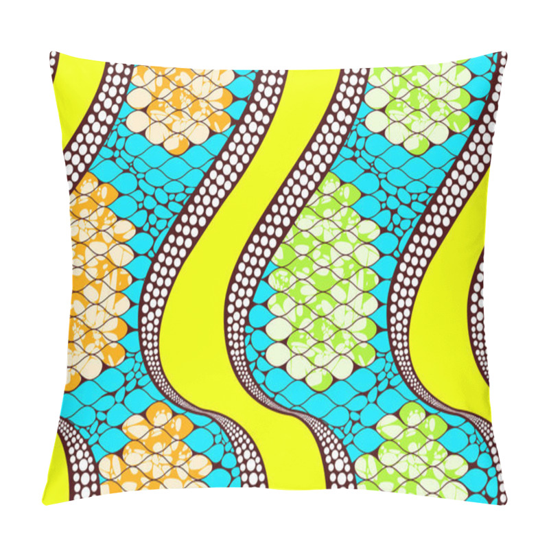 Personality  African Fashion Seamless Pattern Ornament In Vibrant Colours, Picture Art And Abstract Background For Fabric Print, Scarf, Shawl, Carpet, Kerchief, Handkerchief, Vector Illustration File EPS10.  Pillow Covers