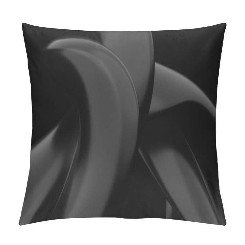 Personality  Abstract Black Curves Intertwining In A Smooth, Glossy Design. Pillow Covers