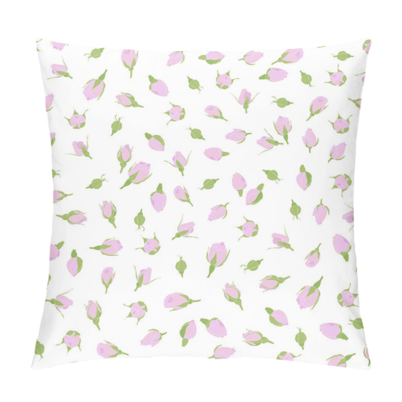 Personality  Pink Rosebuds. Romantic Theme. Seamless Pattern. Pillow Covers