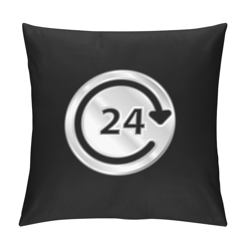 Personality  24 Hour Daily Service Silver Plated Metallic Icon Pillow Covers