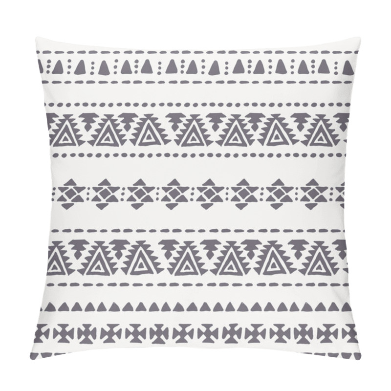 Personality  Tribal Seamless Background With Round Geometric Ornament Pillow Covers