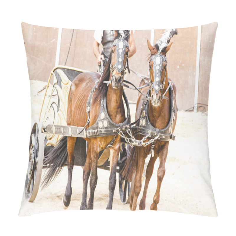 Personality  Roman Chariot On Gladiators Fight Pillow Covers