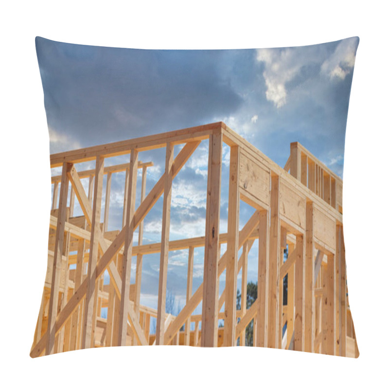 Personality  Beam Stick Home Of Layout Joists Was Constructed With Wooden Framework Pillow Covers