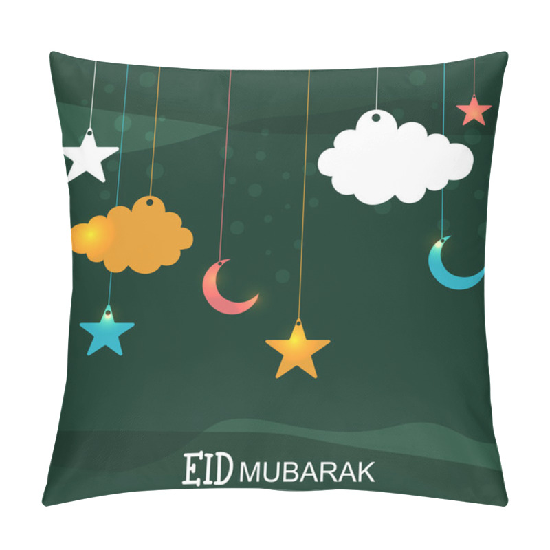 Personality  Hanging Moons With Stars For Eid Celebration. Pillow Covers