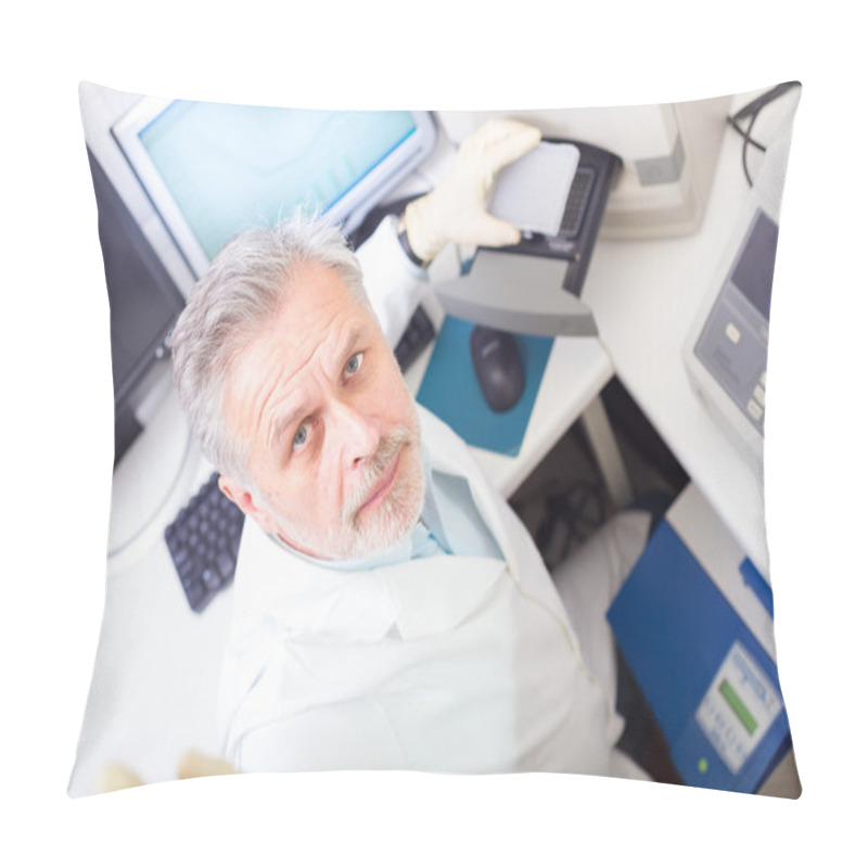 Personality  Life Scientist Researching In The Laboratory. Pillow Covers