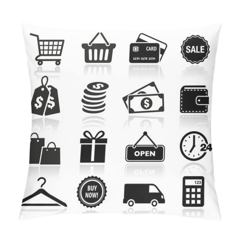 Personality  Shopping Icons Pillow Covers