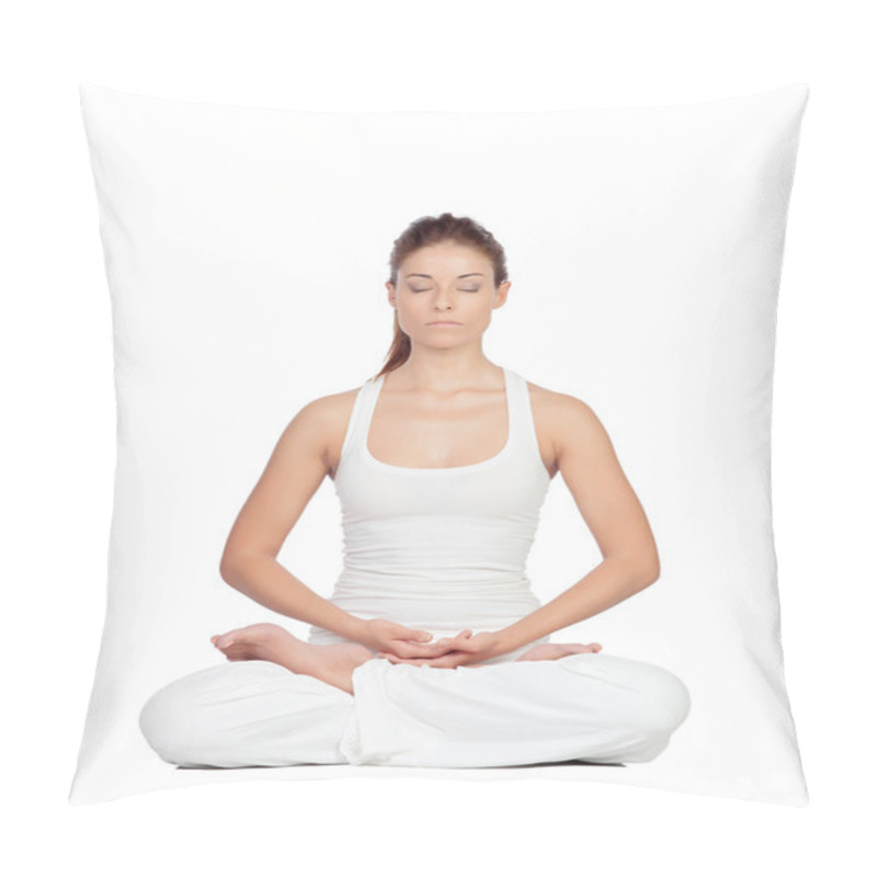 Personality  Beautiful Woman Doing Yoga Pillow Covers