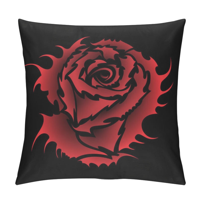 Personality  Rose Tattoo Style Pillow Covers