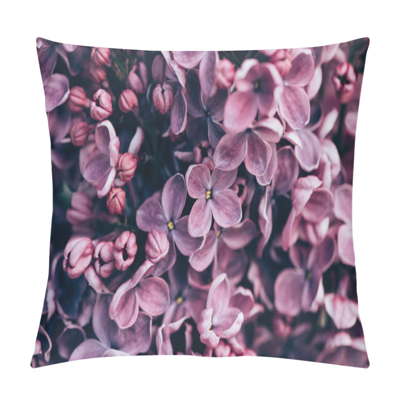 Personality  Full Frame Image Of Purple Lilac Flowers Background  Pillow Covers