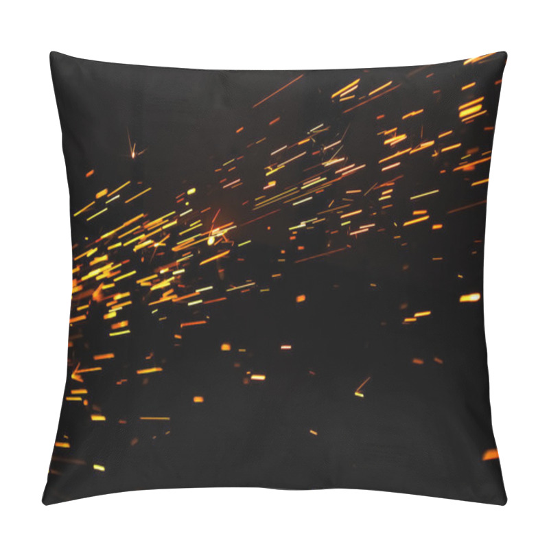 Personality  Glowing Flow Of Sparks In The Dark Pillow Covers