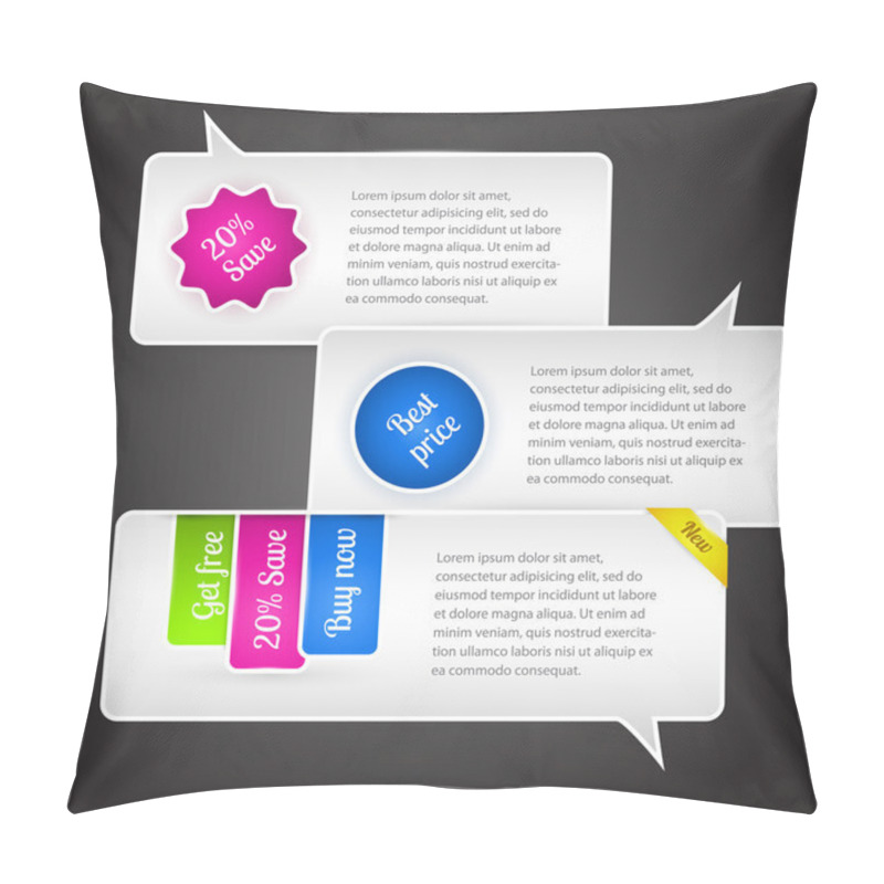 Personality  Vector Speech Bubbles. Vector Illustration.  Pillow Covers