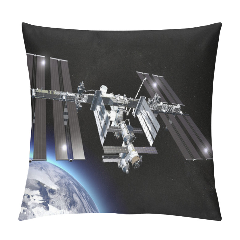 Personality  International Space Station In Orbit Around The Earth. Pillow Covers