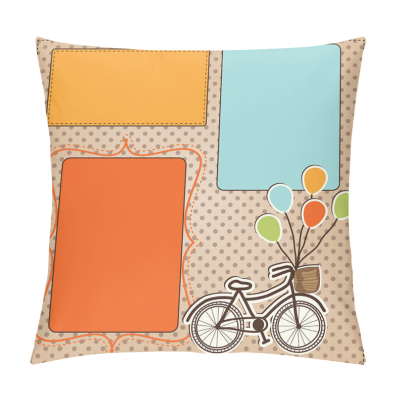 Personality  Retro Bicycle With Balloons Pillow Covers