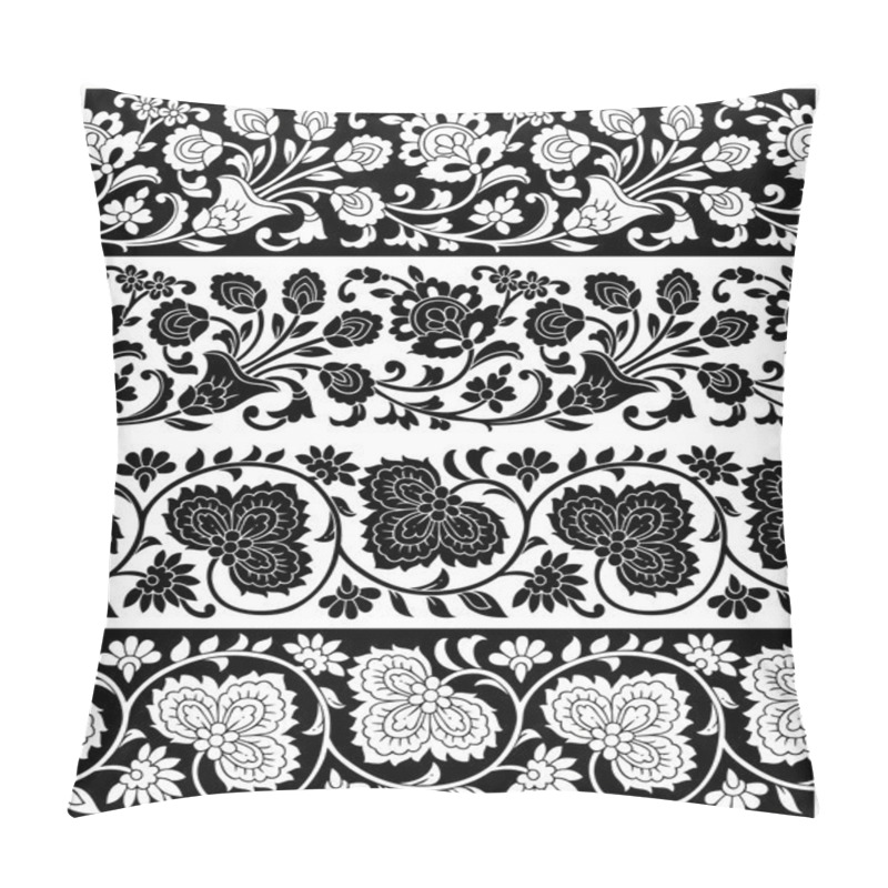 Personality  Vector Floral Borders Pillow Covers