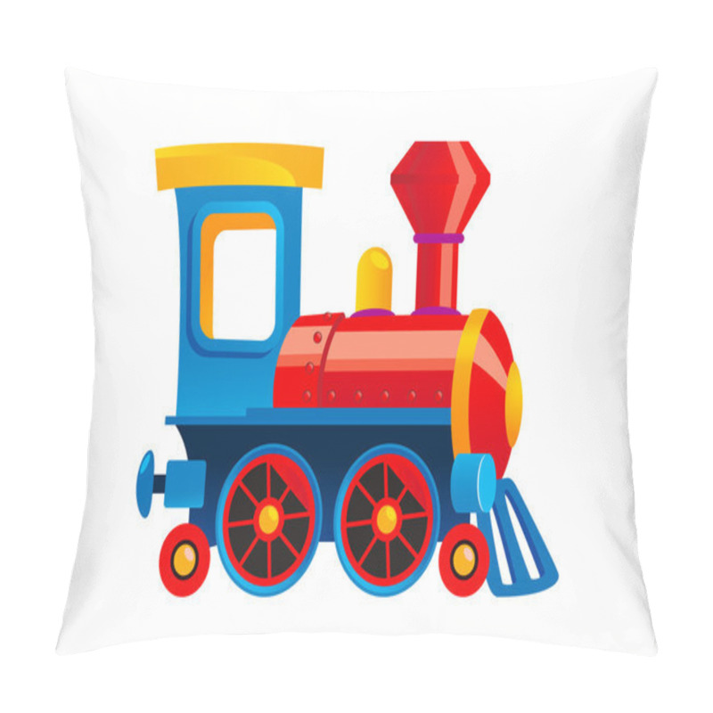 Personality  Vector Cartoon Toy Train. Pillow Covers