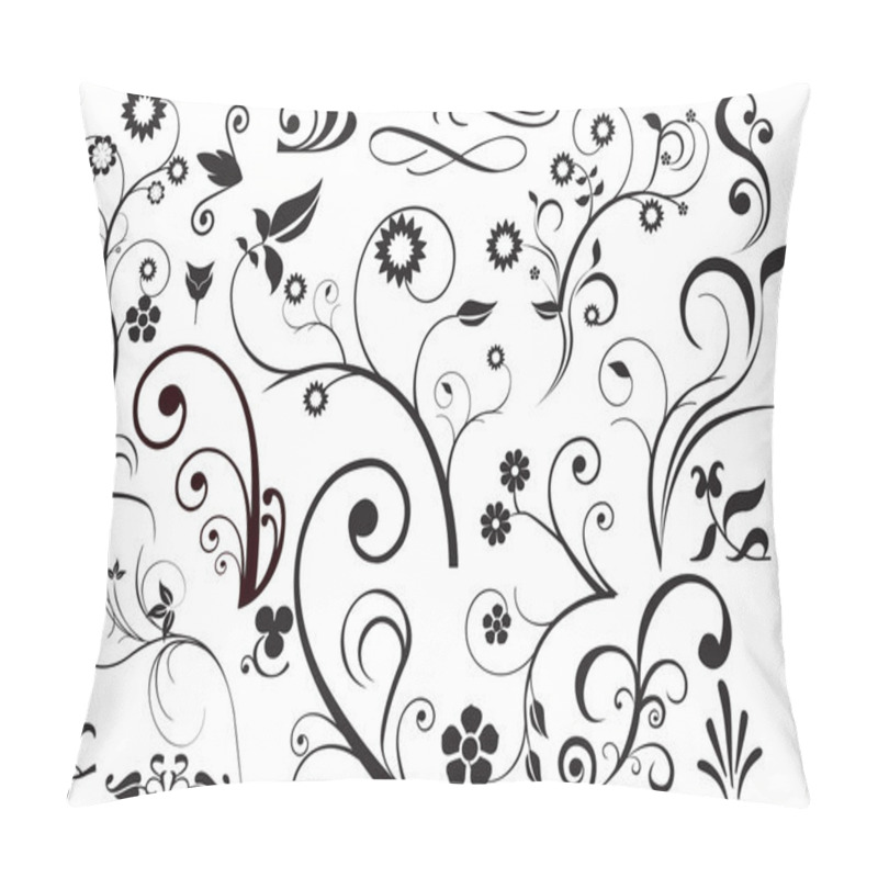 Personality  Floral And Swirls Pillow Covers