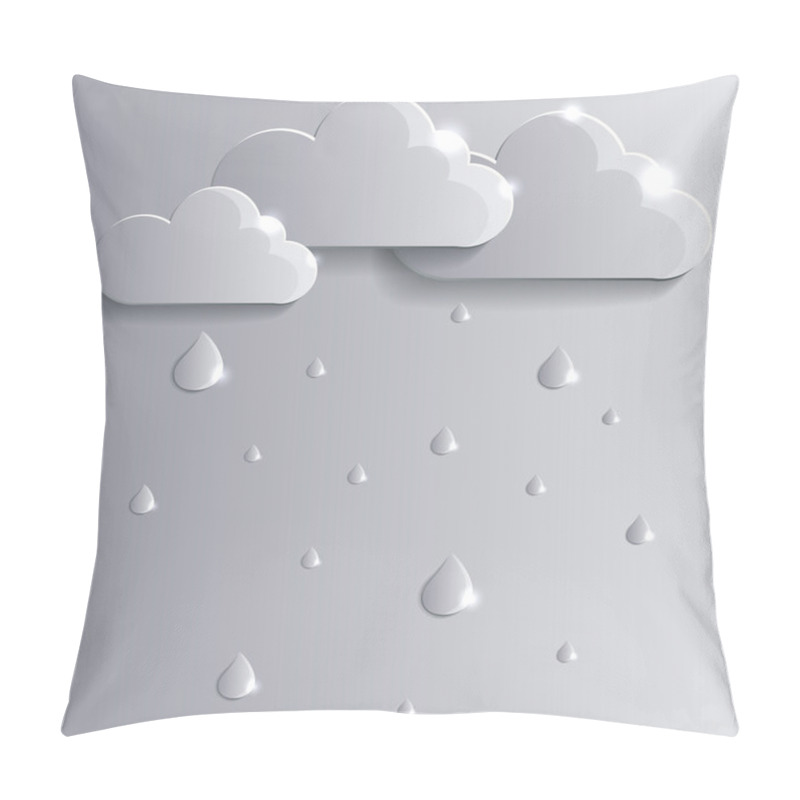 Personality  Vector Clouds And Raindrops Pillow Covers