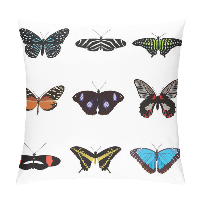 Personality  Set Of Nine Butterflies Pillow Covers