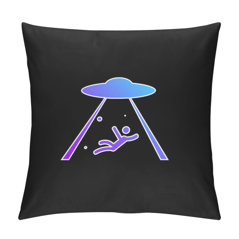 Personality  Abduction Blue Gradient Vector Icon Pillow Covers