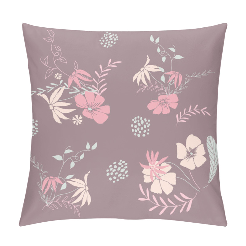 Personality  Floral Motifs For Design. Vector Set Of Flowers And Leaves Pillow Covers