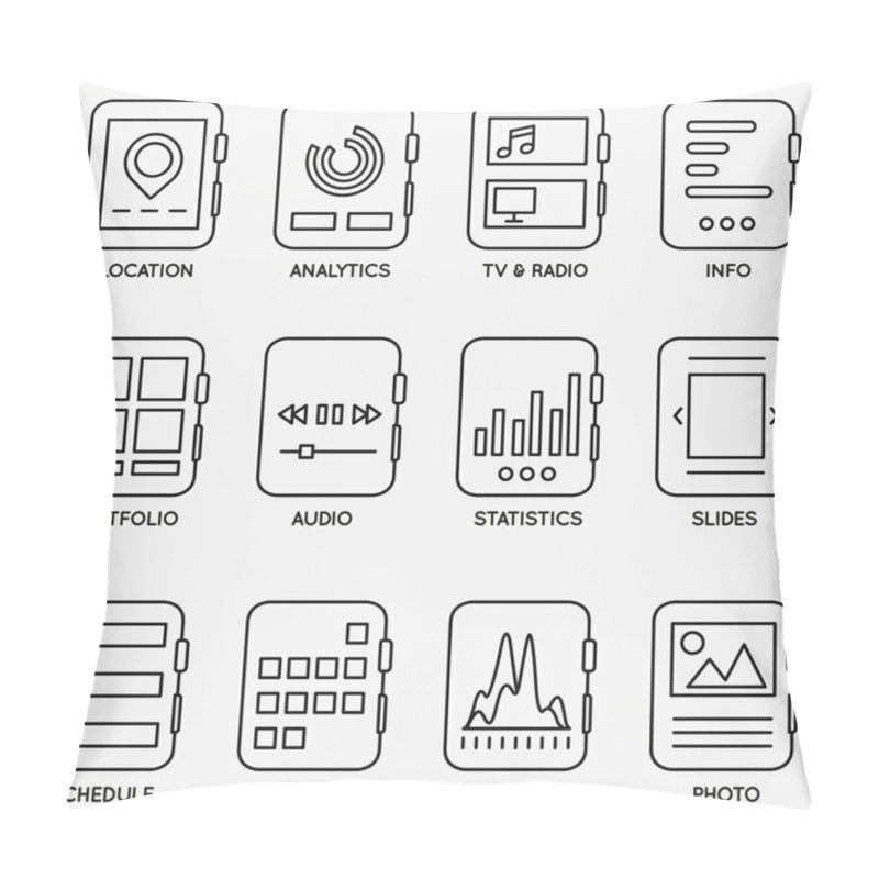 Personality  Set Of Vector Kits Of Mobile Watch - Part 2 Pillow Covers