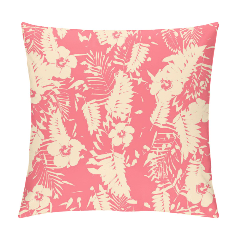 Personality  Hibiscus Flowers Seamless Pattern. Pillow Covers