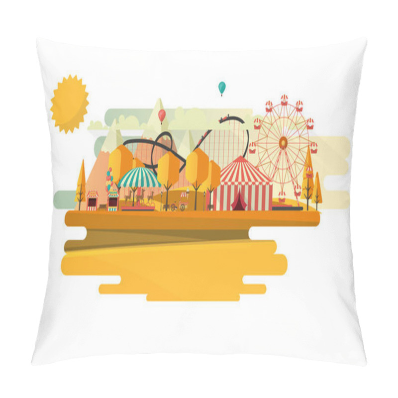 Personality  Amusement Park At Autumn Pillow Covers