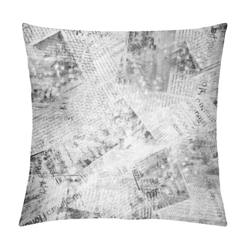 Personality  Old Background With Newspaper Pillow Covers