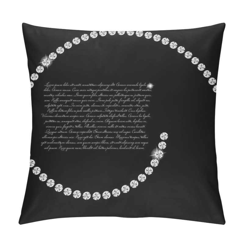 Personality  Abstract Beautiful Black Diamond Background Vector Illustration Pillow Covers