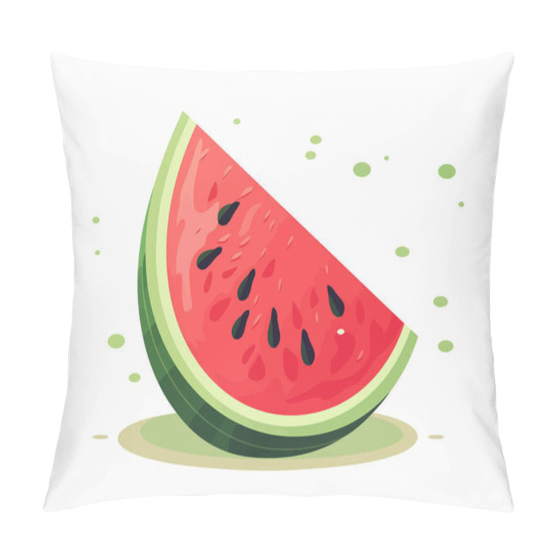 Personality  Watermelon Vector Flat Minimalistic Isolated Vector Style Illustration Pillow Covers